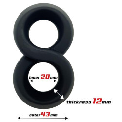 Beast Rings Ballstretcher souple Doble Rings Noir